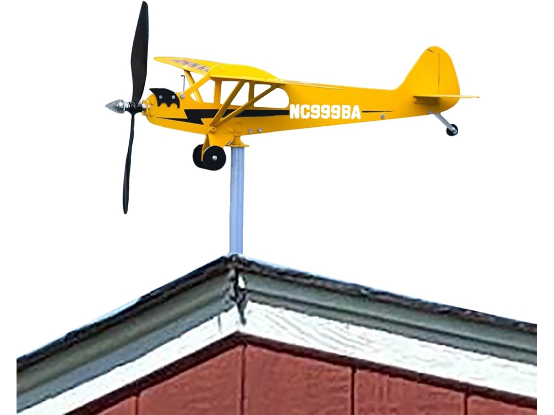 Molinillo De Viento - Veleta Enchufable Estilo 3d De Metal Giratoria Veleta De Avión, Arte Cinético, Artículos Para