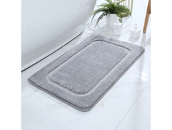Alfombra de Baño LUUCOZK Antideslizantes Absorbentes Decoración Baño Secado Poliéster Gris (50x80cm)