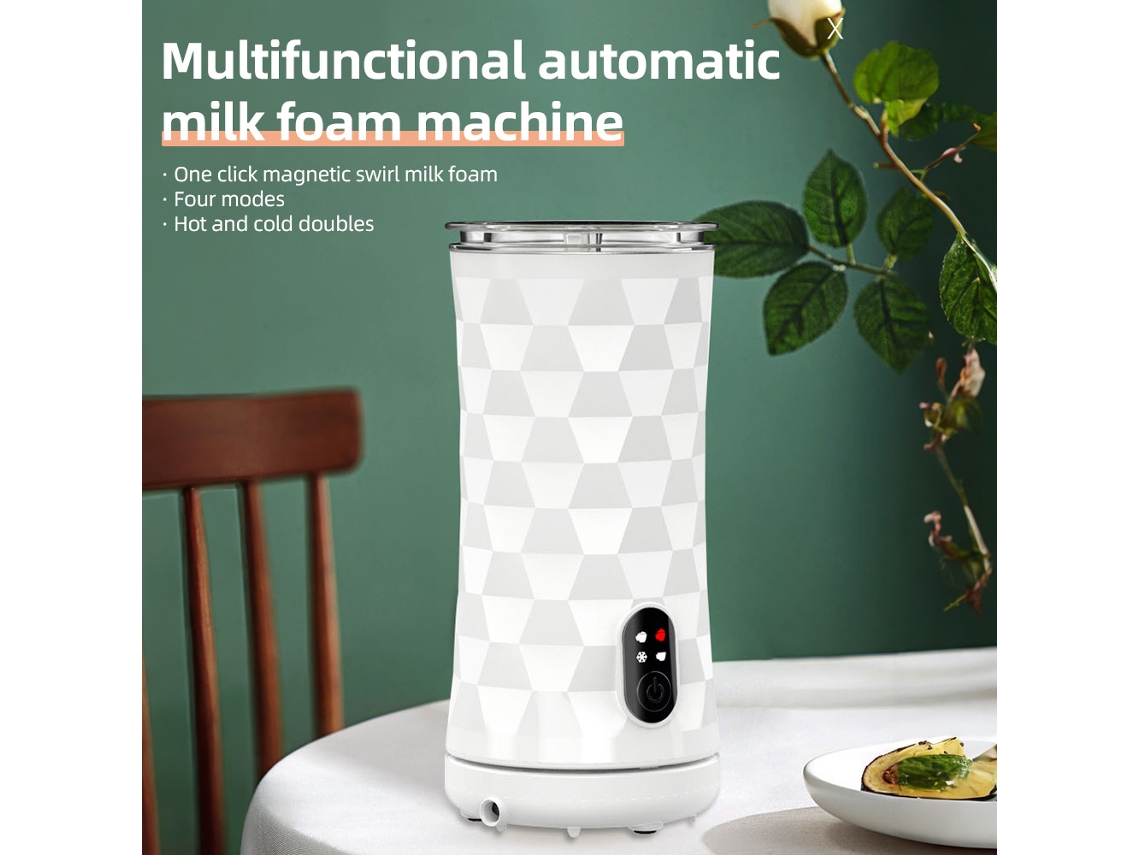 Espumador De Leche Eléctrico 4 En 1 De 400 W Para Espuma Caliente/fría Y Calentamiento De Leche Para Lattes/capuchinos.