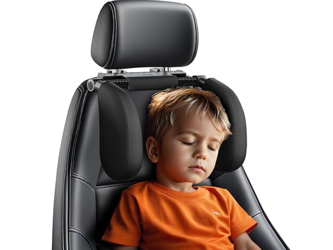 Almohada cervical para coche, diseño en forma de U ajustable a 180°, adecuada para niños y adultos.