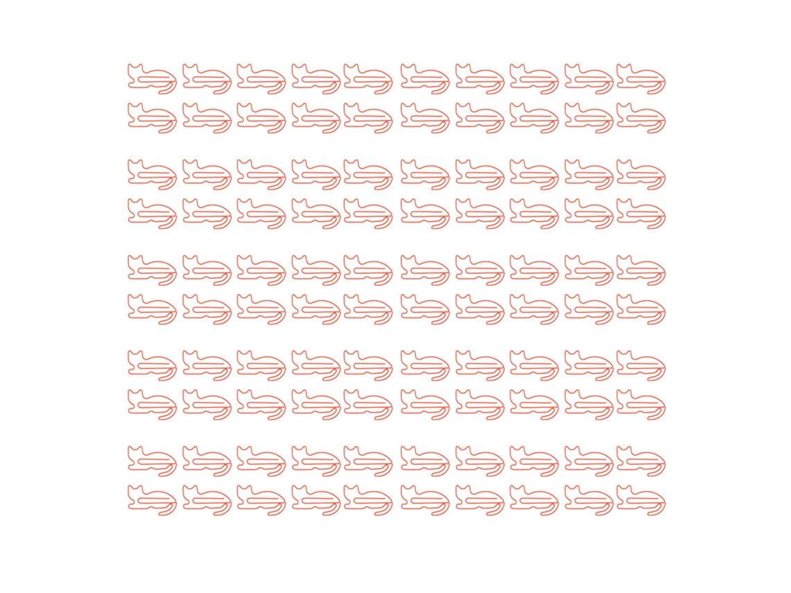 100 Clips De Papel Con Forma De Animalitos Para Marcar Páginas Y Organizar Documentos - Naranja