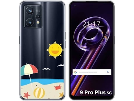 Carcasa para Realme 9 Pro Plus 5G TUMUNDOSMARTPHONE Dibujos Transparente Playa Multicolor