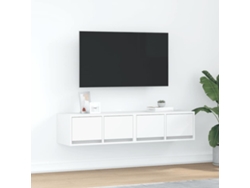 Muebles De Tv 2 Uds | Armario Para Tv | Gabinete De Tv Blanco 60x31x25,5 Cm Madera De Ingeniería