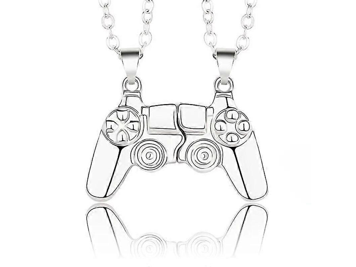 Collar con colgante de consola PS4 para pareja, collar con mando magnético, regalo de San Valentín, Hengjian