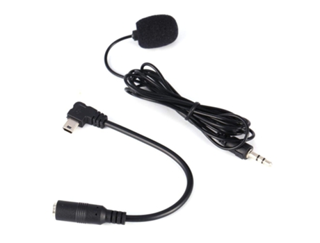 Micrófono de clip pequeño Conector de micrófono externo de 3,5 mm en micrófono + cable adaptador para Gopro Hero4 3/3+