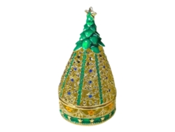Regalo De Navidad Único Árbol De Navidad Joyero Caja Verde