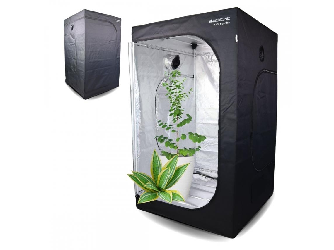 Armario de cultivo MOBICLINIC Impermeable Negro Nylon Growbox 120x120x200 cm