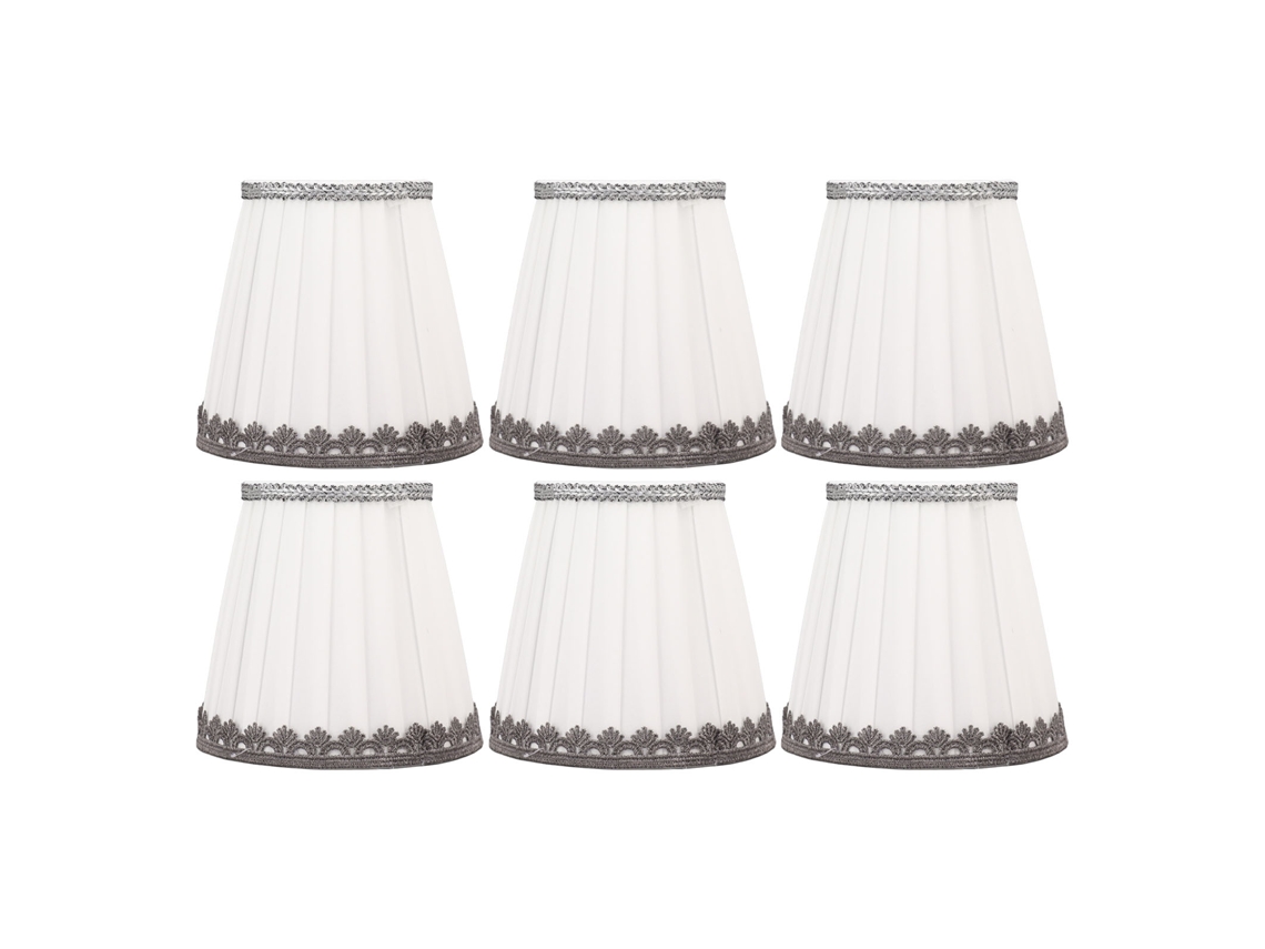 2026-6 Piezas Tapa De Lámpara De Tela Clip On Moderna Simple Para Bombilla Vela E14 Lampshade