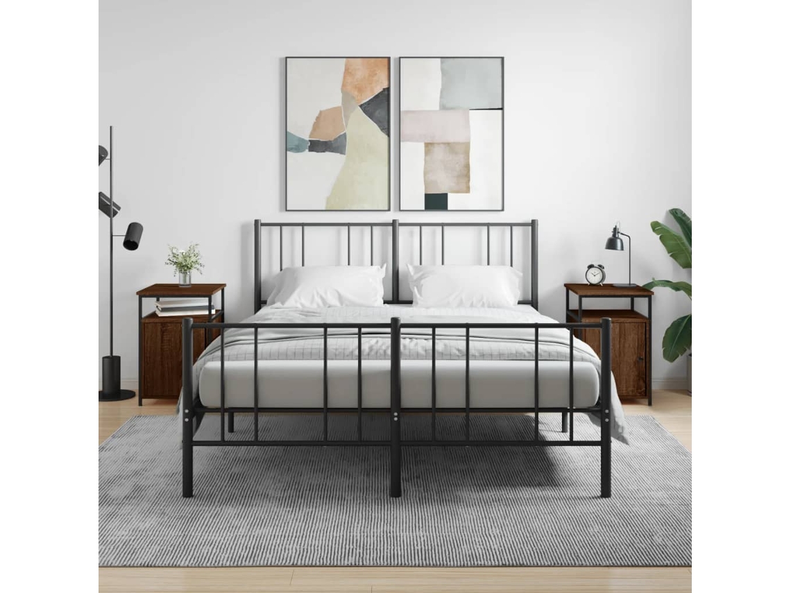 Mesitas de Noche 2Pzs 40X42X60Cm Deriv.Madera Roble Marrón