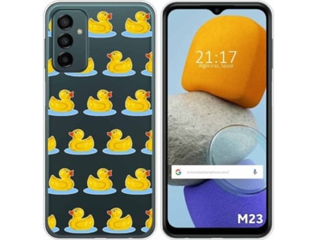 Carcasa para Samsung Galaxy M23 5G TUMUNDOSMARTPHONE Dibujos Transparente Pato Multicolor