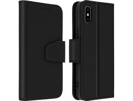 Funda iPhone XS Max AVIZAR Tarjetero Negro