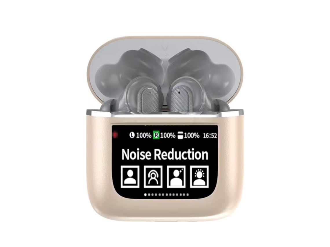 Fones De Ouvido Sem Fio Bt 5.3 Com Estojo De Carregamento Tela Tática Colorida Latência Baixa Cancelamento De Ruído Enc