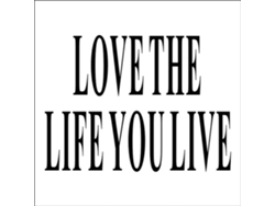 2026-sticker De Pared "love The Life You Live" Decorativo Para Sala Y Dormitorio Fondo De Pared
