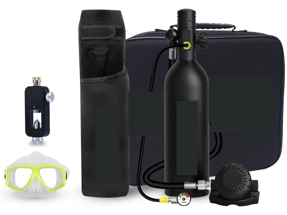 Minibotella De Buceo, Traje De Neopreno De 1 Litro, Aparato Respiratorio (color: Negro, Talla)