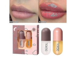 Kit De 2 Brillos Labiales Instantáneos De 5 Ml Para Aumentar El Volumen Y Reducir Las Líneas De Expresión.