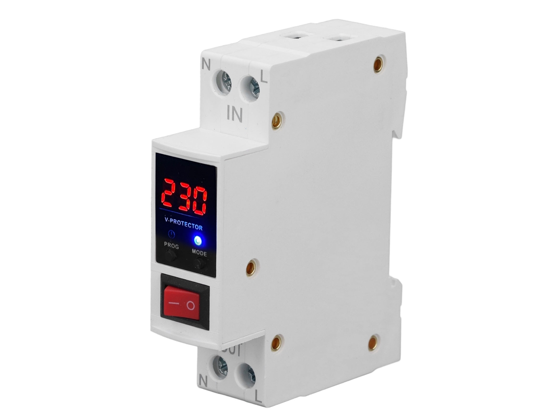 Protector De Tensión Monofásico Con Recuperación Automática, Dispositivo De Protección Contra Sobretensión Y Subtensión, Interruptor De Reinicio Automático.