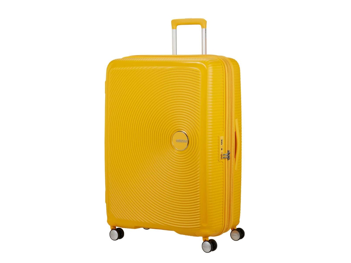 Maleta extragrande American Tourister Soundbox, 80 cm, 4 ruedas, expandible, amarilla, 131 l