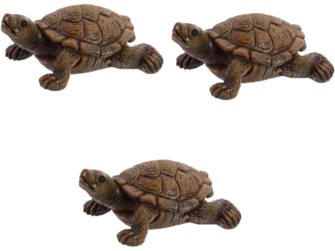 3 Piezas De Adornos Marinos, Figuras Artificiales De Tortugas, Decoración Realista