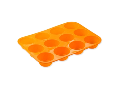 Bandeja grande para magdalenas Molde para magdalenas de silicona, Molde antiadherente para magdalenas, Naranja