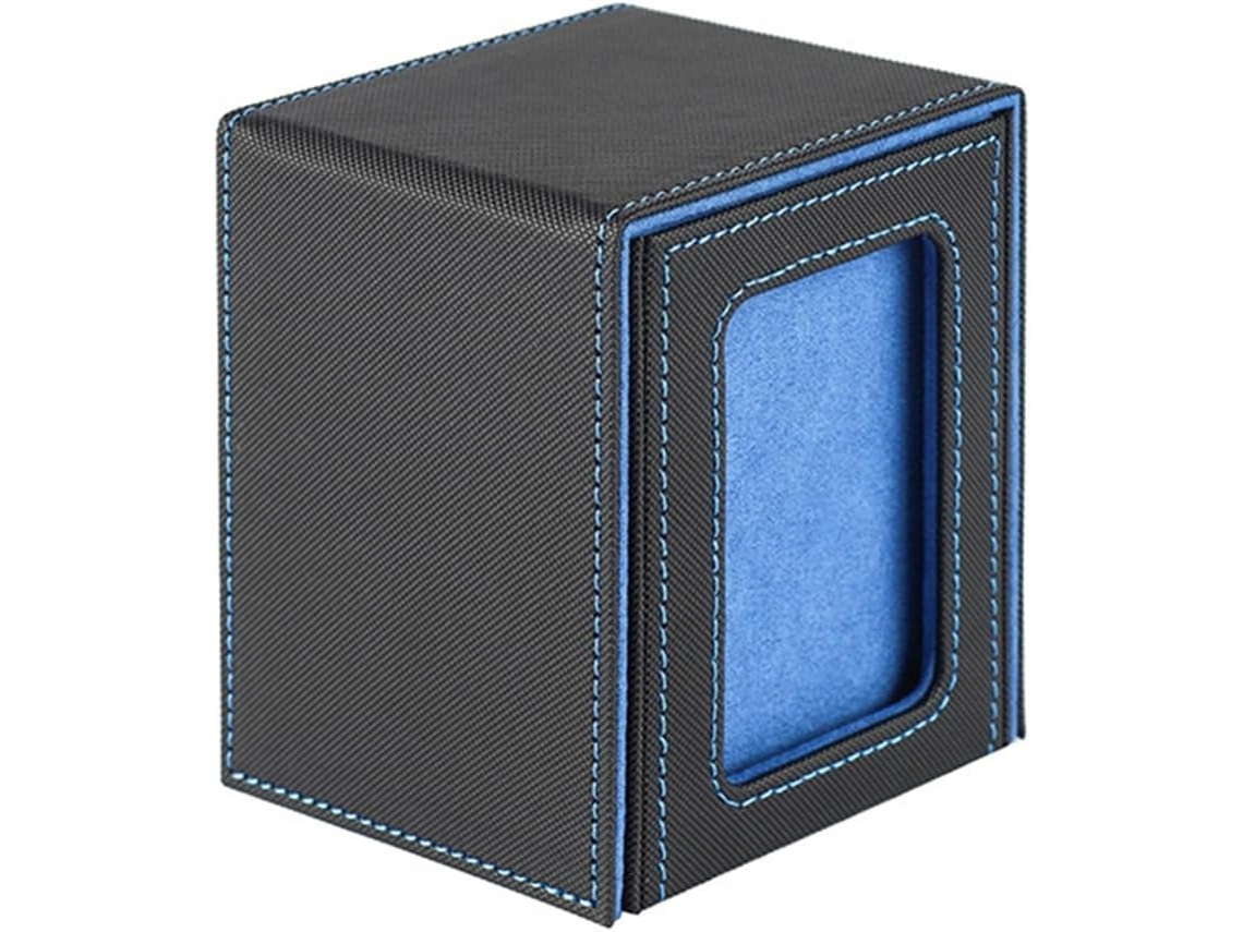 Caja organizadora para cromos con ventana, azul. SFUSHOS