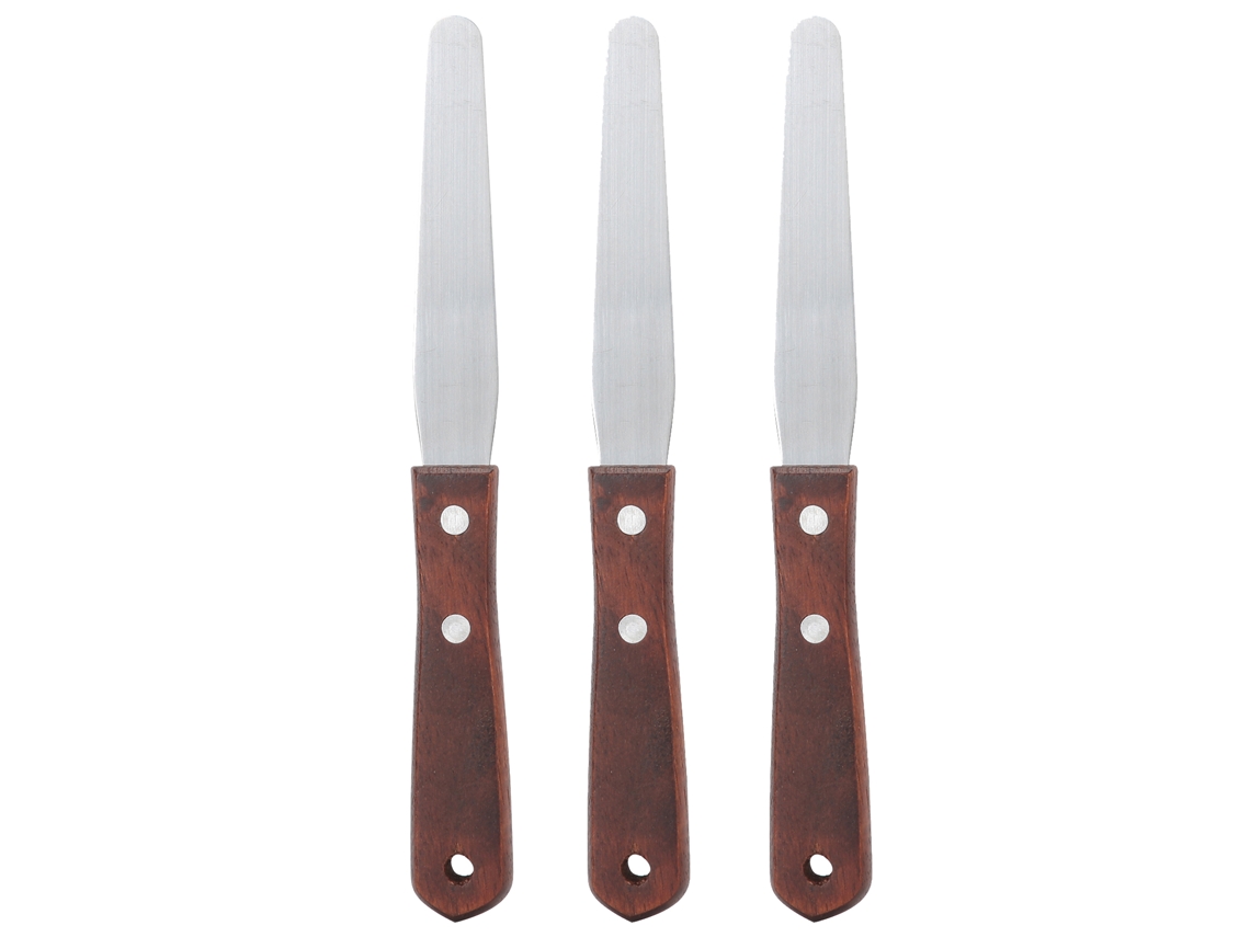 3 Palillos De Depilación De Acero Inoxidable Para Cera Herramienta De Epilación Applicador Spatulas