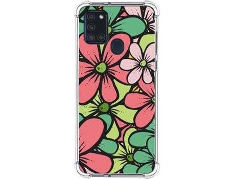 Carcasa Samsung Galaxy A21s TUMUNDOSMARTPHONE Dibujos Antigolpes Flores 02 Multicolor