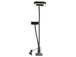Suporte Universal Para Celular Com Luz De Preenchimento Beauty Ajustável Mangueira De Metal Preto