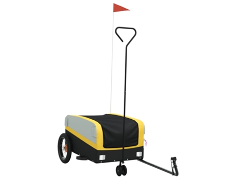 Remolque para bicicleta hierro VIDAXL negro y amarillo (30 kg)