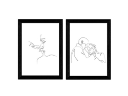 Set de 2 Láminas NACNIC Beso y Abrazo (A3)