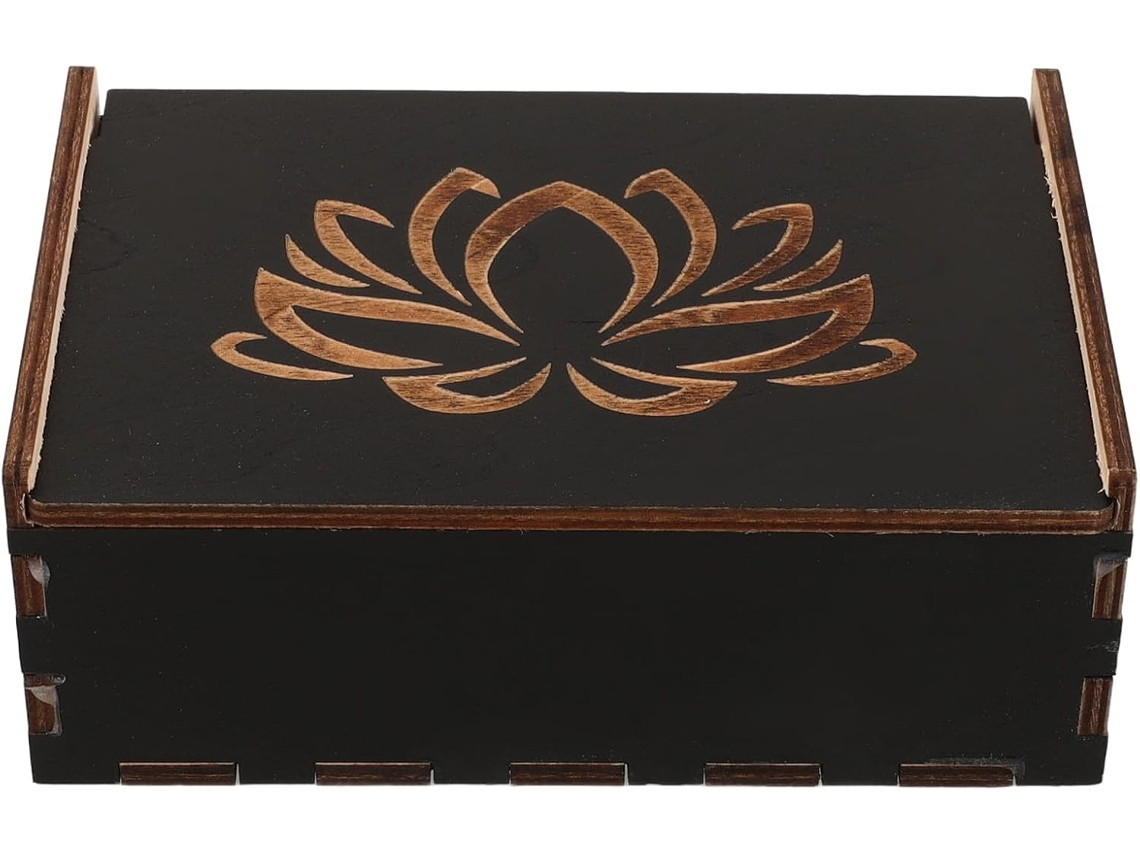 Madera Compacta Deslizante Guardar Cartas Tarot Pequeña Multifuncional Decorativa Ligera Joyas Recuerdos