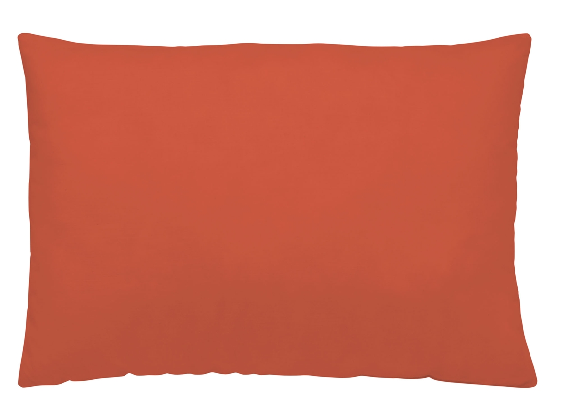 Funda de Almohada NATURALS Funda Almoahda Lisa Ginger Extra Fabricado Algodón Naranja (45x90)