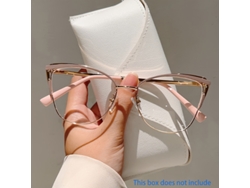 Un Nuevo Y Elegante Par De Gafas Ojo Gato Para Mujer, Con Montura Lentes Metálicas Alta Calidad (estuche No Incluido). Impermeable