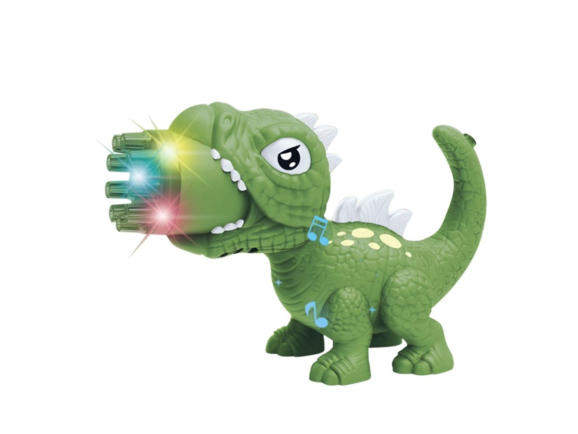 Ats-máquina De Burbujas Dinosaurio Automática De 9 Agujeros Juguete Exterior Con Música Y Luces Soplador De Burbujas
