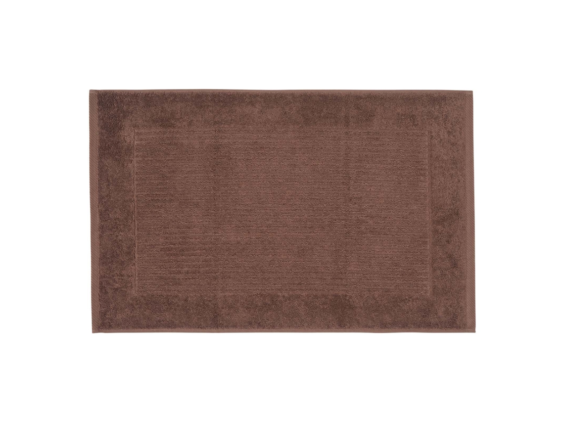 Homescapes Imperial Plain Cotton Chocolate Bath Mat