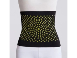 Cinturón de soporte abdominal deshumidificador Artemisia, altamente elástico y ajustable, para calentar la cintura. (Negro M)
