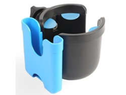 Portavasos 2 en 1 con soporte para teléfono móvil para silla de ruedas, cochecito y bicicleta - Universal