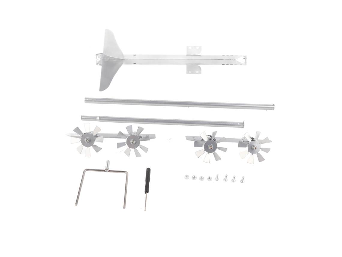 Molinillo de viento metálico con forma de avión para jardín.