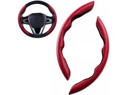 2026altiro-funda Universal Antiderrame De Fibra De Carbono Para Volante, Diseño Deportivo Y Cómodo (rojo)