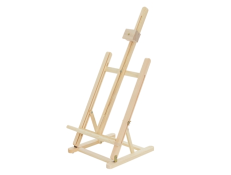 Caballete de mesa regulable 27,3x30x58-82 cm madera natural para niños y adultos