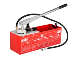 Bomba de prueba hidrostática manual Tekmaquinas de 25 bar con doble manómetro y tanque de 12L