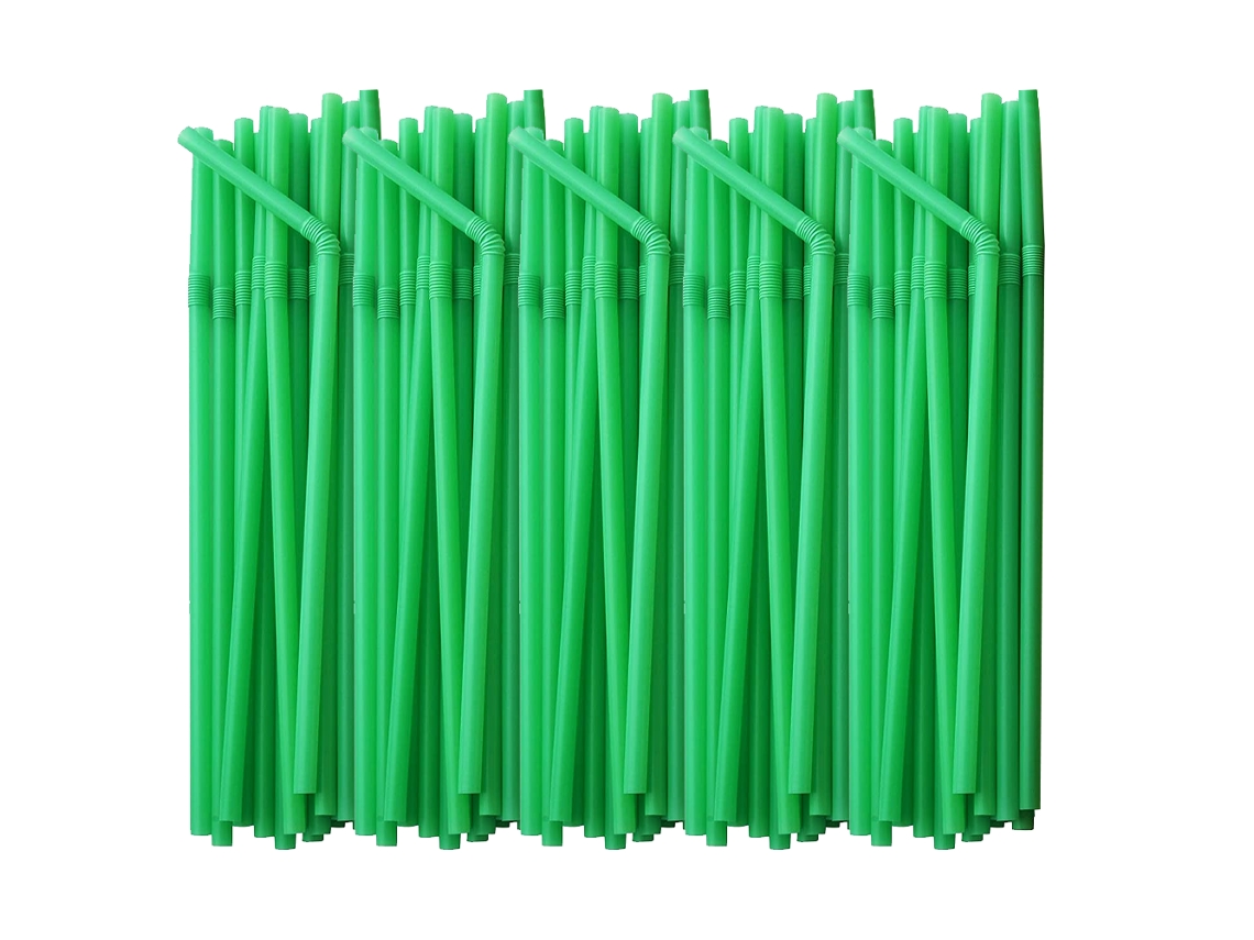 200 Unidades Pajitas De Plástico Desechables Verde-Verde - Variedad De Colores - Ideales Para Uso Diario JEIIBRZUI