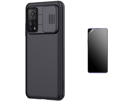 Kit Carcasa y Protector Xiaomi Mi 10T Ultimatte Nillkin Camshield Negro