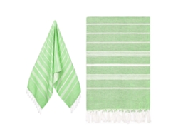 Rebe-toalla De Playa Grande De Algodón 180x90cm Ligera Suave Absorbente Sin Arena Para Playa Viaje Sauna Yoga Verde
