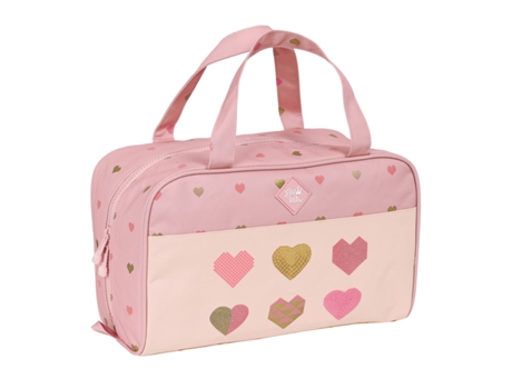 Neceser Escolar Glow Lab Hearts Rosa (31 x 14 x 19 cm)