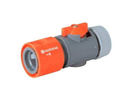 Conector De Manguera Con Válvula De Control Gardena 13Mm Naranja/Gris (942-50) GARDENA