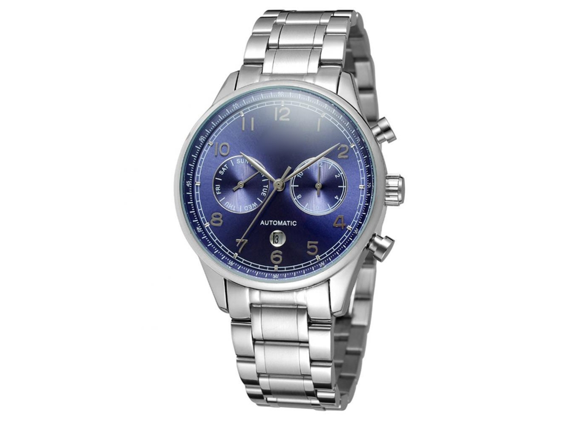 Reloj Automático Masculino Forsining De Acero Inoxidable Con Correa De Acero Inoxidable