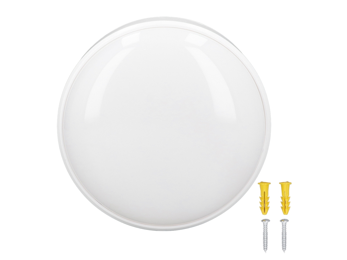Lámpara De Techo Led Redonda De 20 W Y 6500 K, Resistente Al Agua, Con Amplia Área De Irradiación Para Dormitorio Y Baño.