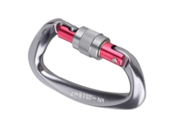 Mosquetón De Aluminio En Forma De D Para Escalada En Exteriores, Gancho Para Llavero, 25 Kn, Gris.