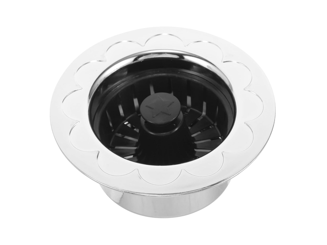 Colador De Fregadero De Cocina Multifuncional De Plástico Plateado, Tapón De Desagüe.