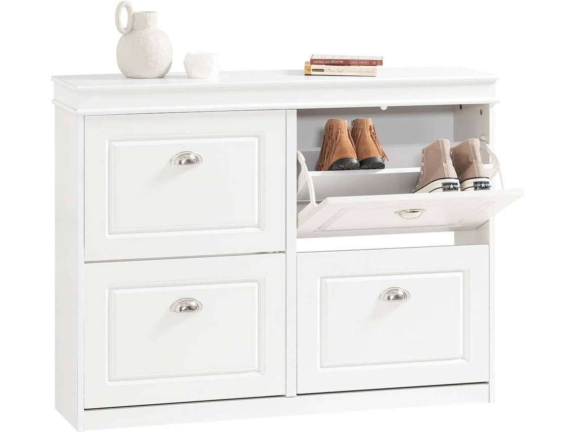 Armario de Zapatos SOBUY FSR79-W Blanco (105x82x24 cm)